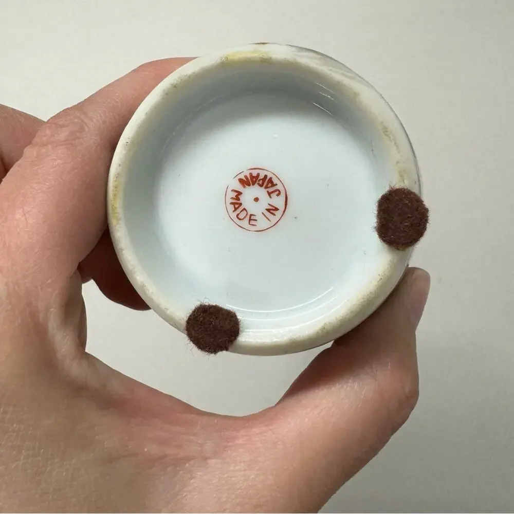 Vintage Japanese Arita Sake Bottle Crane Art Hand Painted Bud Vase 6in - Picture 5 of 10